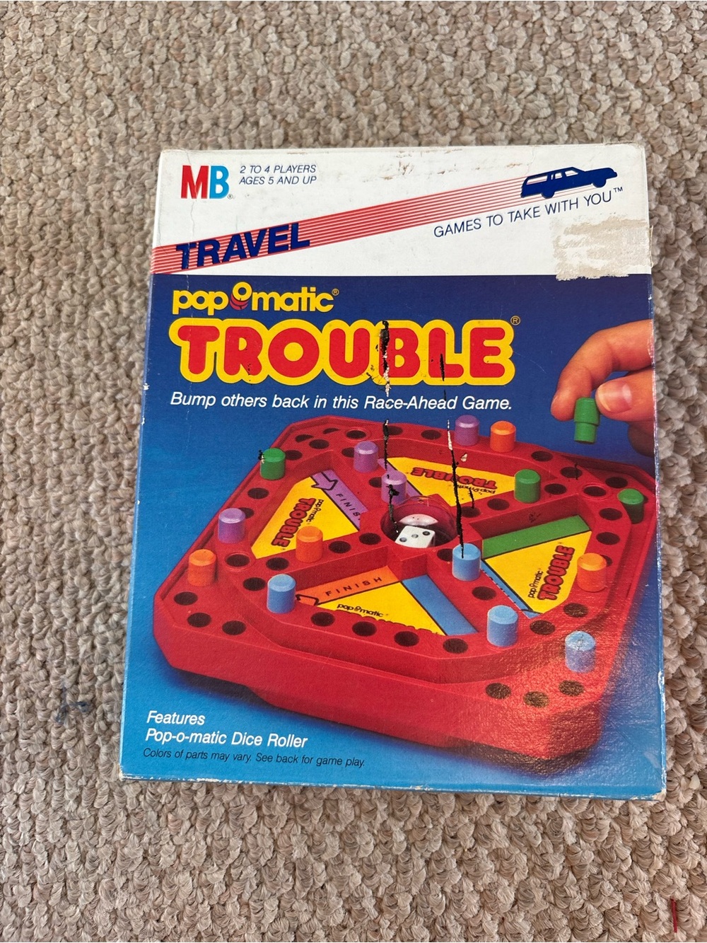 Vintage 1986 Milton Bradley Travel Trouble Pop-O-Matic Game MPN 4704 Complete